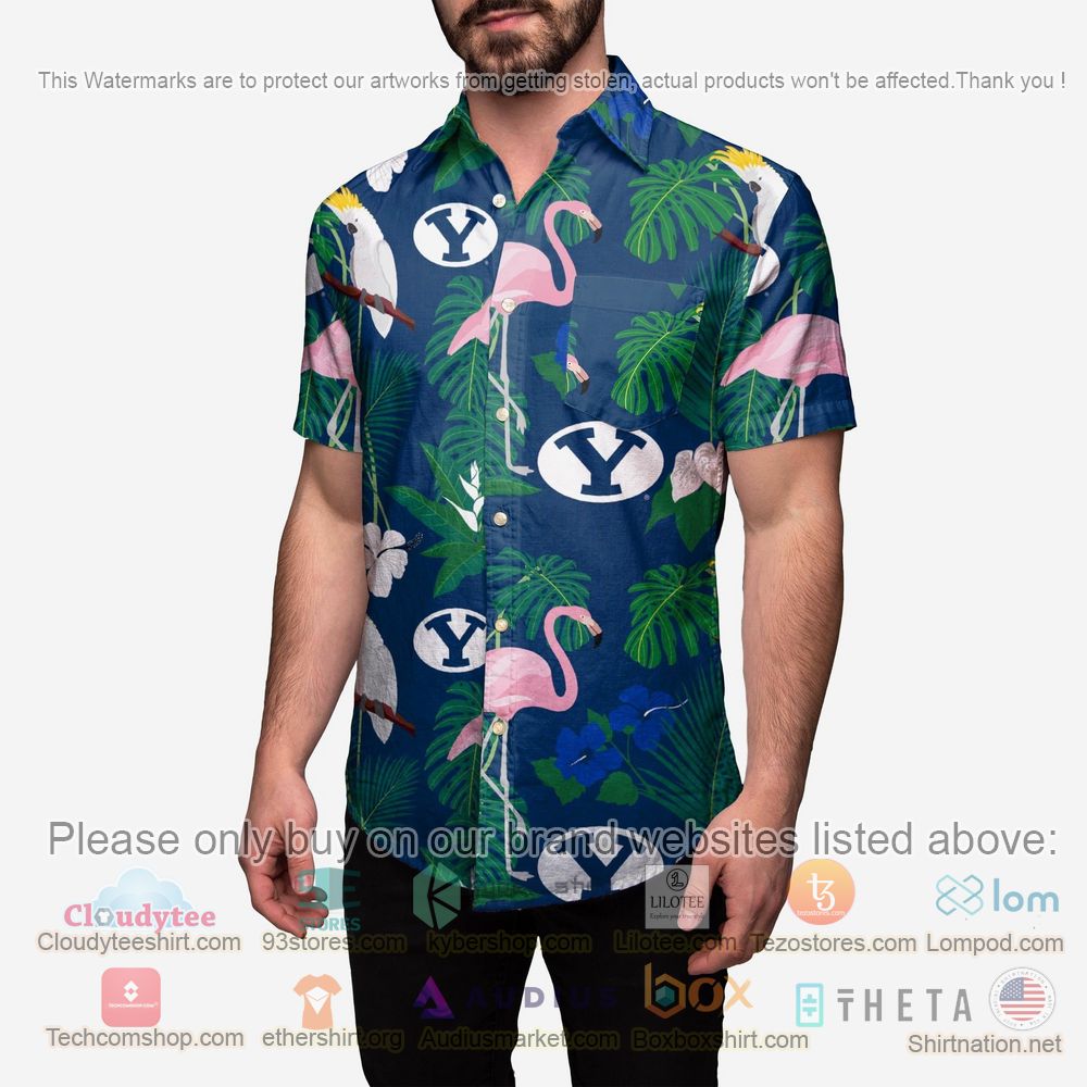 Trendy BYU Cougars Floral Button-Up Shirt - Great for Any Occasion
