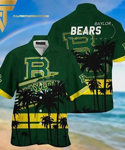 Trendy Baylor Bears Summer Holiday Hawaiian Shirt with Palm Trees 