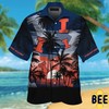 Trendy Illinois Fighting Illini Tropical Hawaiian Shirt for Men 
