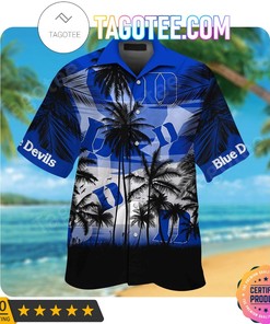 Tropical Aloha Hawaii Duke Blue Devils Shirt for Beach Vacations