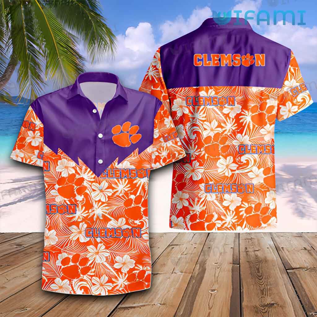 Tropical Beach Clemson Tigers Hawaiian Shirt for Ocean Lovers