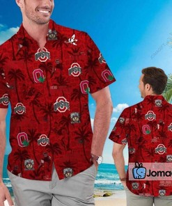 Tropical Beach Coconut Tree Ohio State Buckeyes Hawaiian Shirt for Summer
