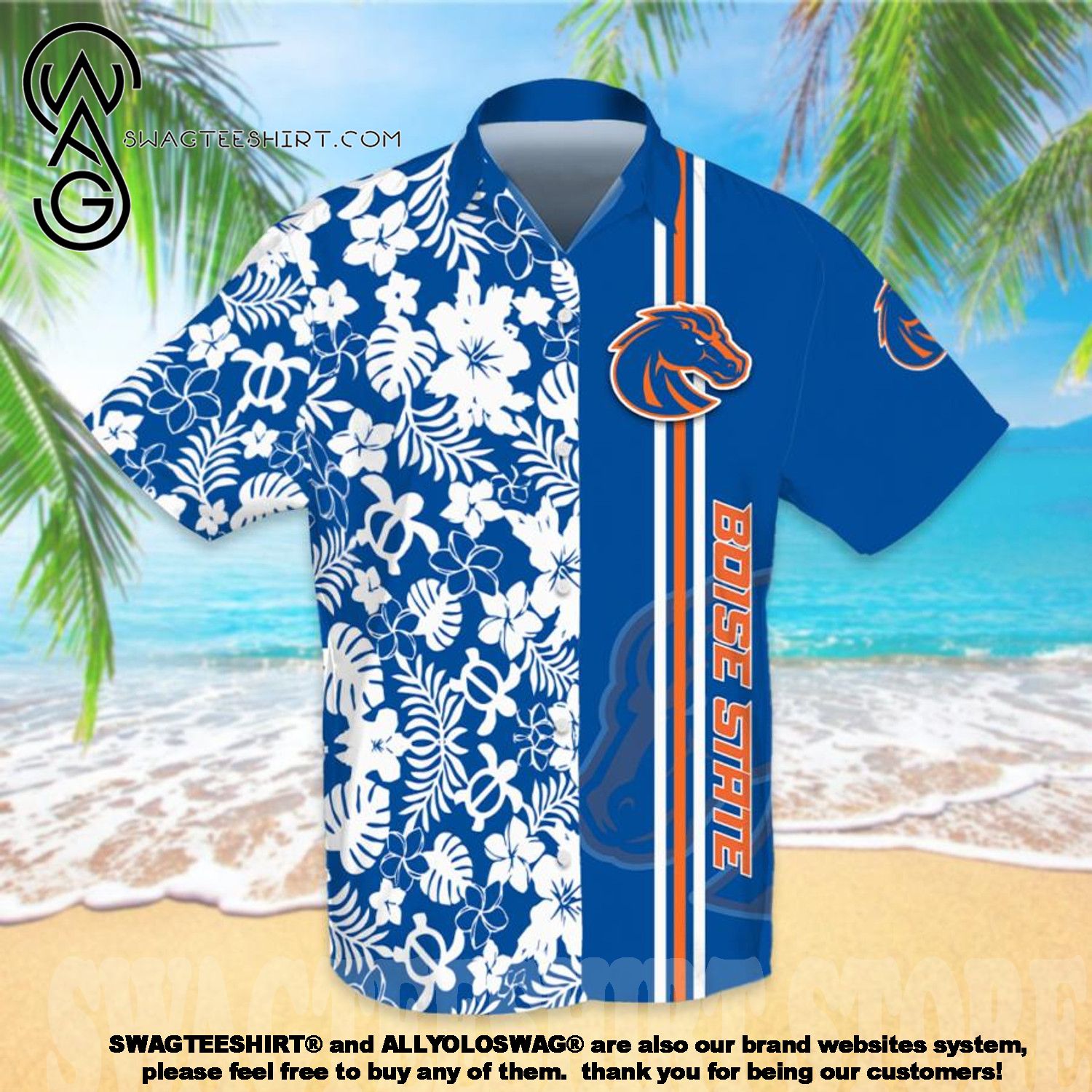 Tropical Boise State Broncos Football Lover Hawaiian Shirt