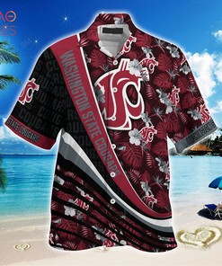 Tropical Flower Pattern: Washington State Cougars Summer Hawaiian Shirt for Fans