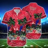 Tropical Sea and Parrots Aloha Shirt for Nebraska Cornhuskers Fans 