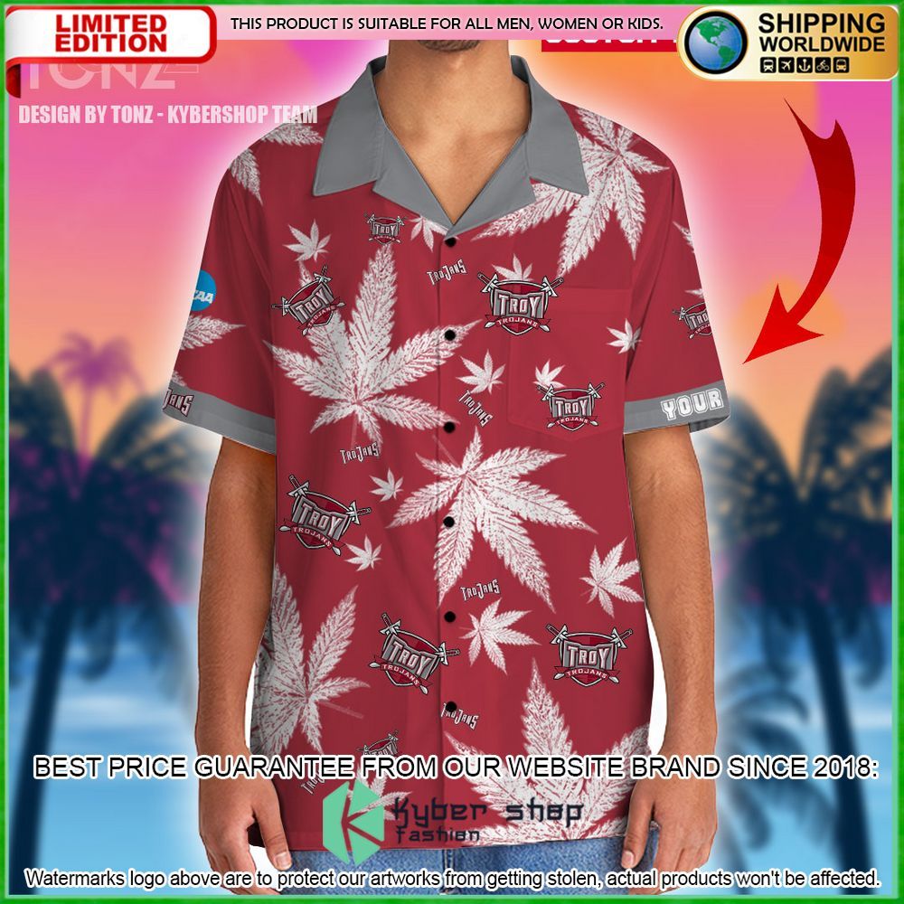 Troy Trojans Custom Name Hawaiian Shirt, Great Gift for Summer