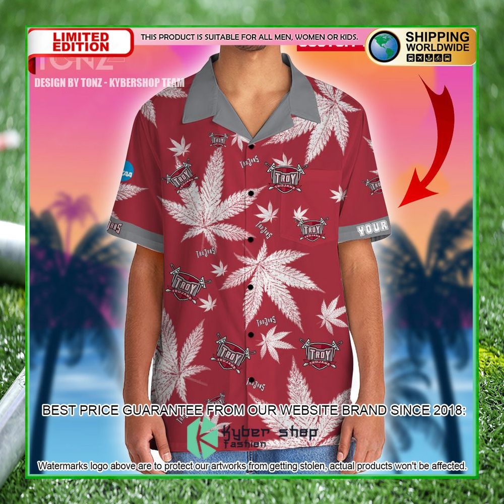 Troy Trojans Custom Name Hawaiian Shirt, Great Gift for Summer