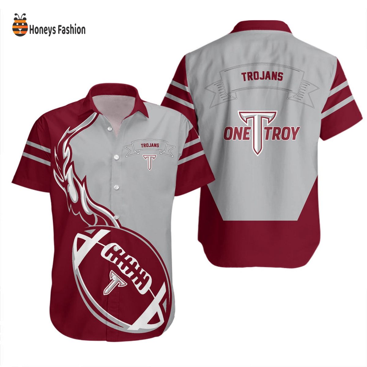 Troy Trojans Genuine NCAA Hawaiian Shirt