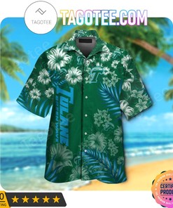 Tulane Green Wave Tropical Aloha Hawaii Shirt and Beach Short