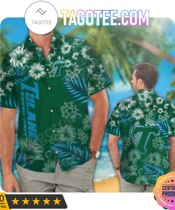 Tulane Green Wave Tropical Aloha Hawaii Shirt and Beach Short