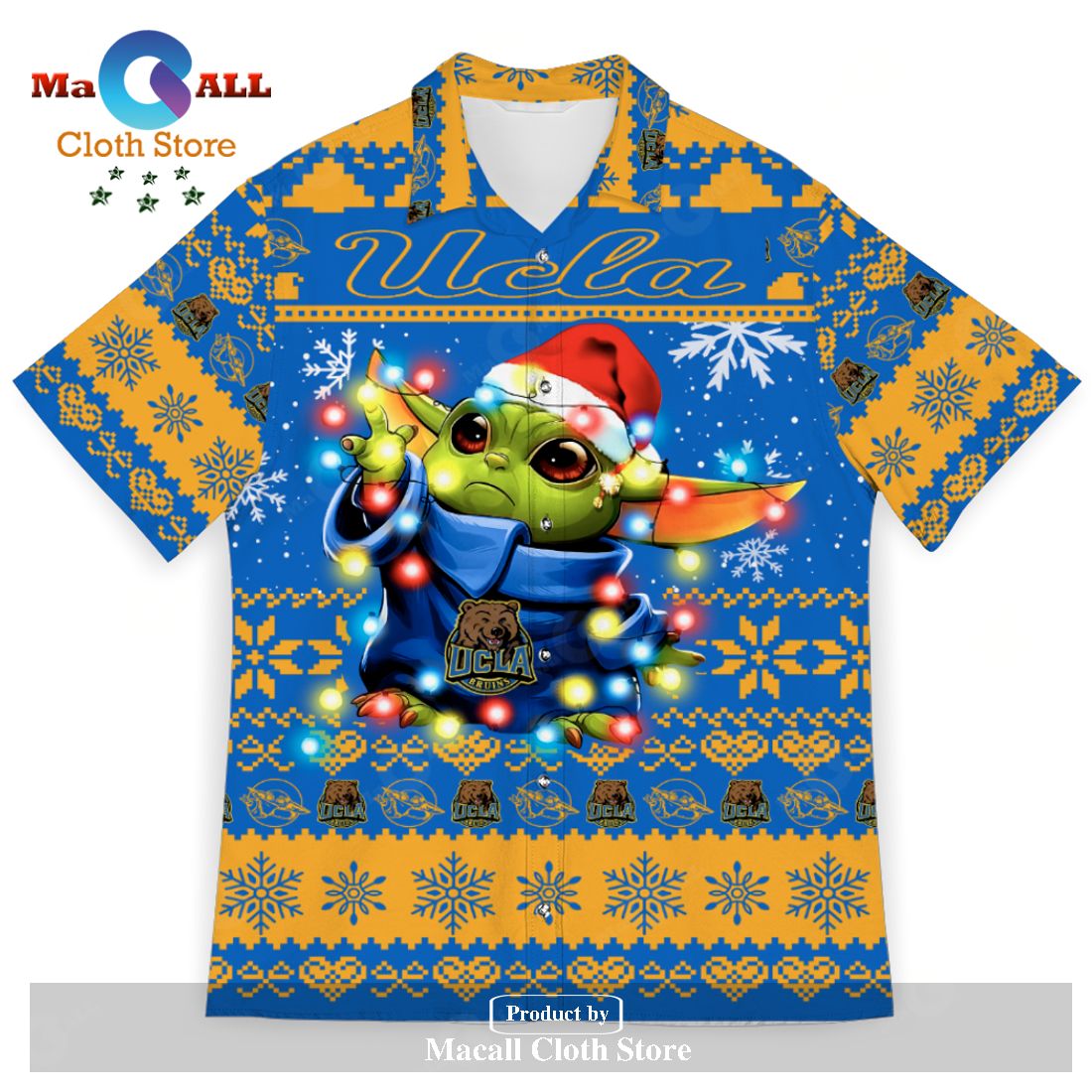 UCLA Bruins Baby Yoda Christmas Hawaii Shirt for Sports Fans
