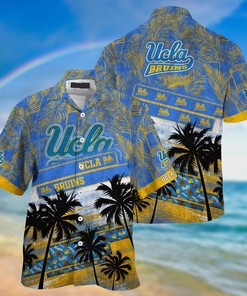 UCLA Bruins NCAA Palm Tree Pattern Hawaii Shirt For Sports Fans