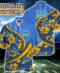 UCLA Bruins NCAA US Flag Flower Hawaii Shirt For Fans