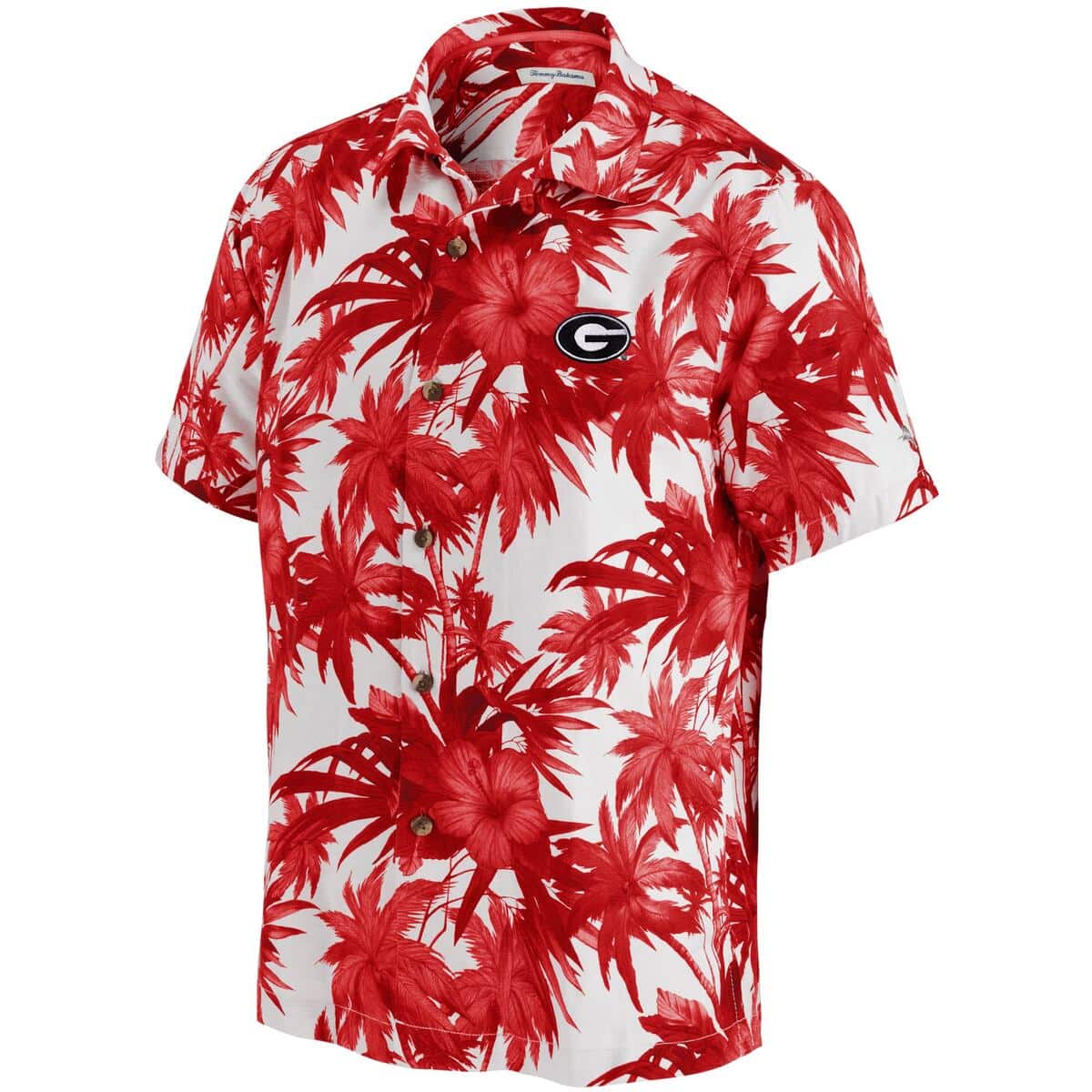 UGA Hawaiian Shirt - Hibiscus Flower Design For Football Lovers From Georgia Bulldogs
