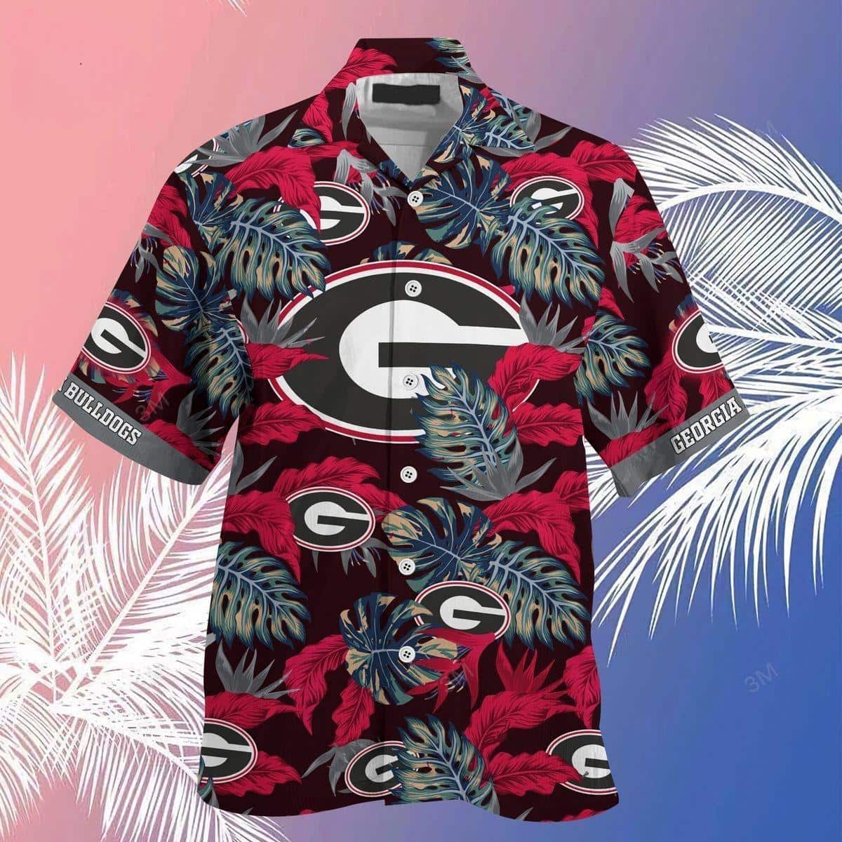 UGA Hawaiian Shirt - Stress Blessed and Georgia Bulldogs Obsessed Design