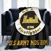 US Army Mos 21m Firefighter Warm Throw Blanket