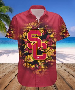 USC Trojans Custom Text Number Cardinal Hawaiian Shirt V2 for NCAA Fans