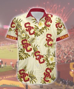 USC Trojans Floral Hawaiian Shirt and Shorts - Perfect for Sports Enthusiasts