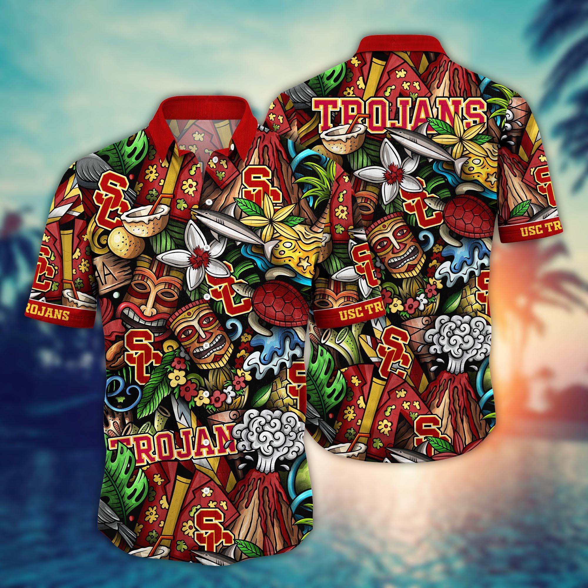 USC Trojans NCAA Flower Hawaii Shirt For Fans Style 17