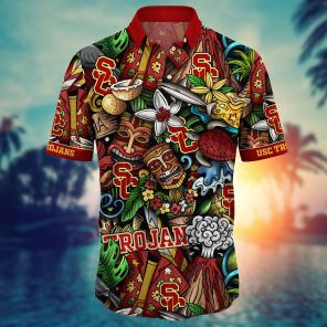 USC Trojans NCAA Flower Hawaii Shirt For Fans Style 17