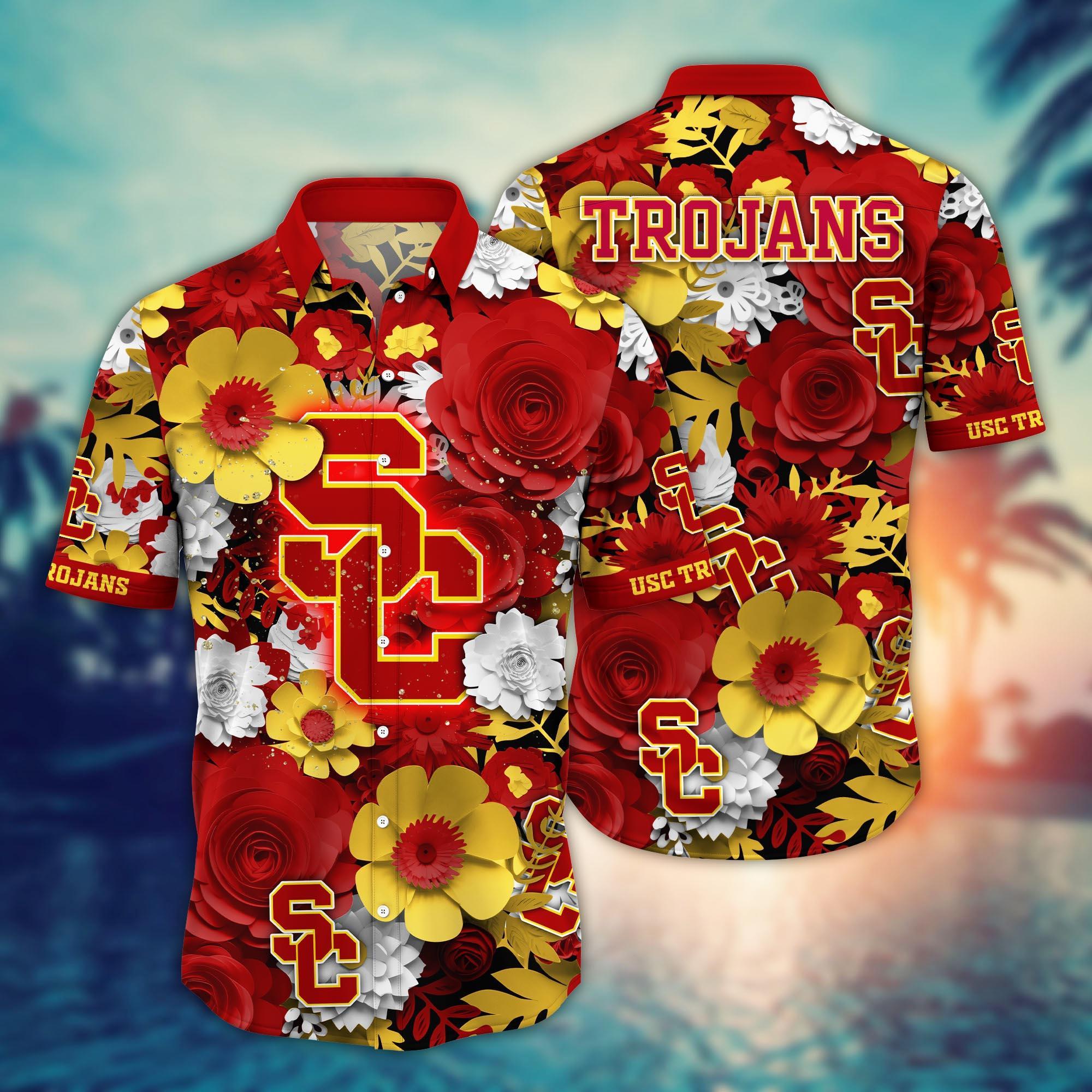 USC Trojans NCAA Flower Hawaii Shirt For Fans Style 35