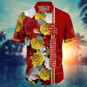 USC Trojans NCAA Flower Hawaii Shirt For Fans Style 36