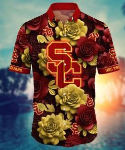 USC Trojans NCAA Flower Hawaii Shirt For Fans Style 37