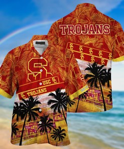 USC Trojans NCAA Palm Tree Pattern Hawaii Shirt For Sports Fans