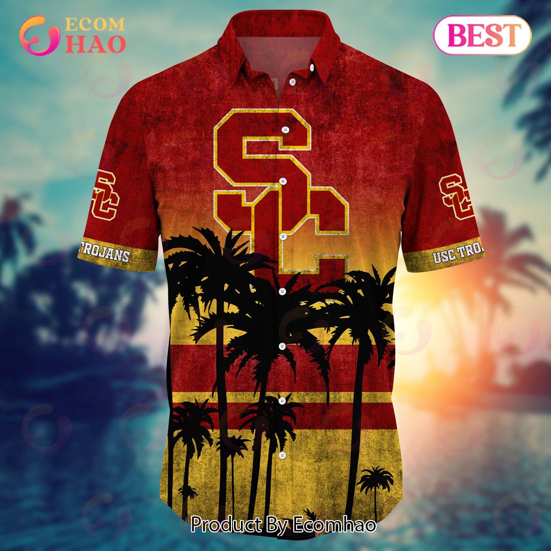 USC Trojans Summer Hawaiian Shirt and Shorts - Hot Trending Style