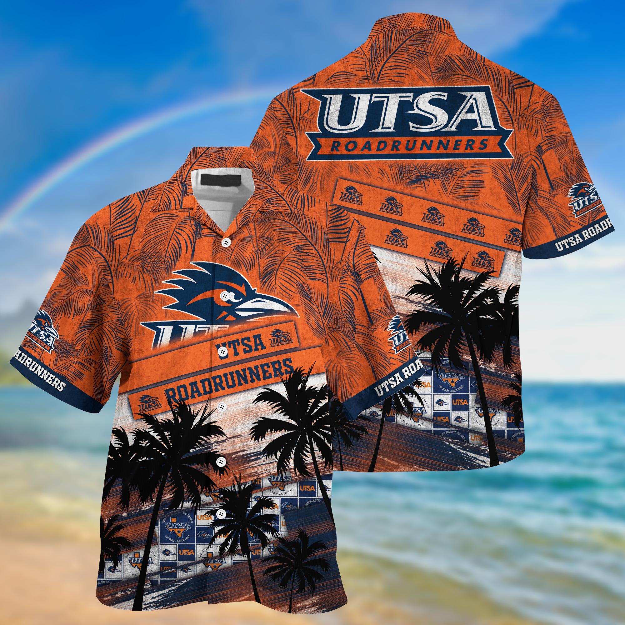 UTSA Roadrunners NCAA Palm Tree Pattern Hawaii Shirt For Sports Fans