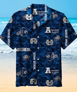 Utah State Aggies Football 3D Hawaiian Shirt - NCAA For Men Women, Tropical Shirts, Perfect for Summer Vacation