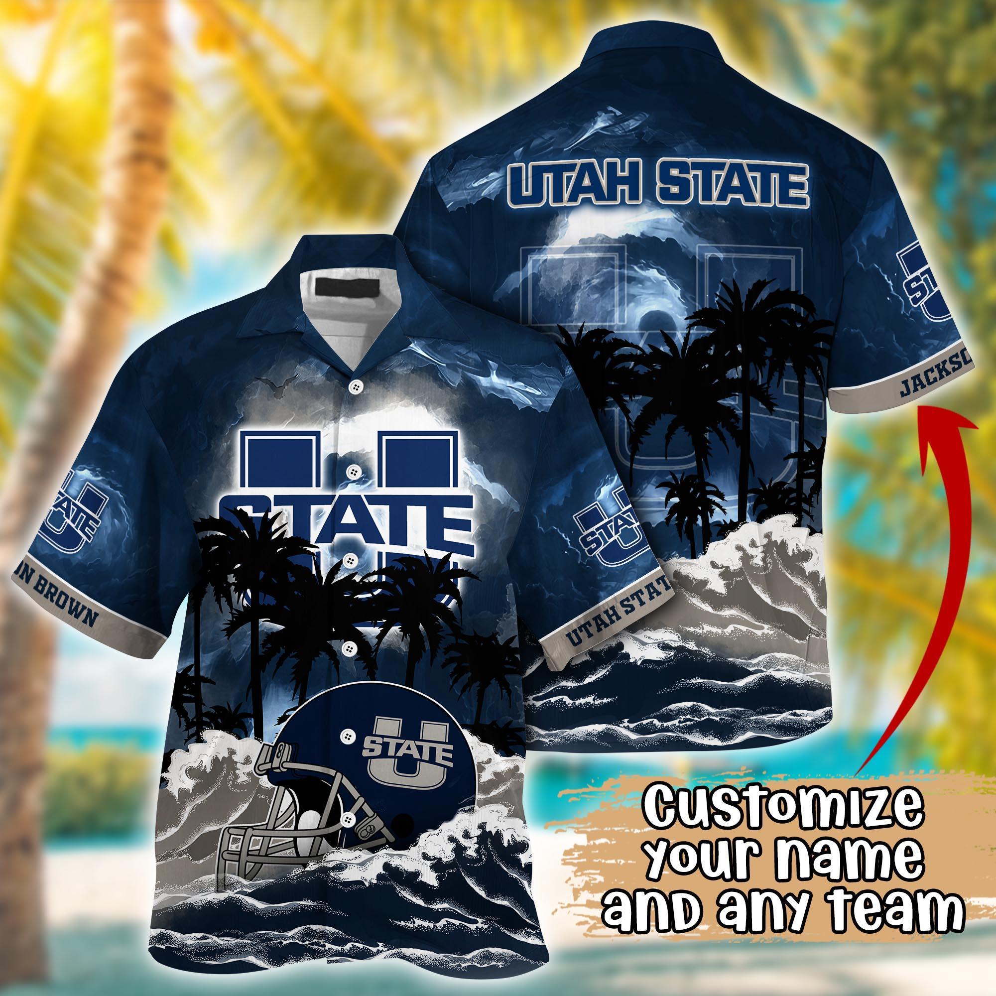Utah State Aggies NCAA Best Hawaiian Shirt Ever- Customize Any Team Any League
