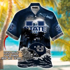 Utah State Aggies NCAA Best Hawaiian Shirt Ever- Customize Any Team Any League