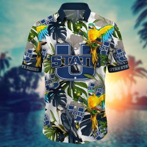 Utah State Aggies NCAA Flower Hawaii Shirt For Fans Ver 1