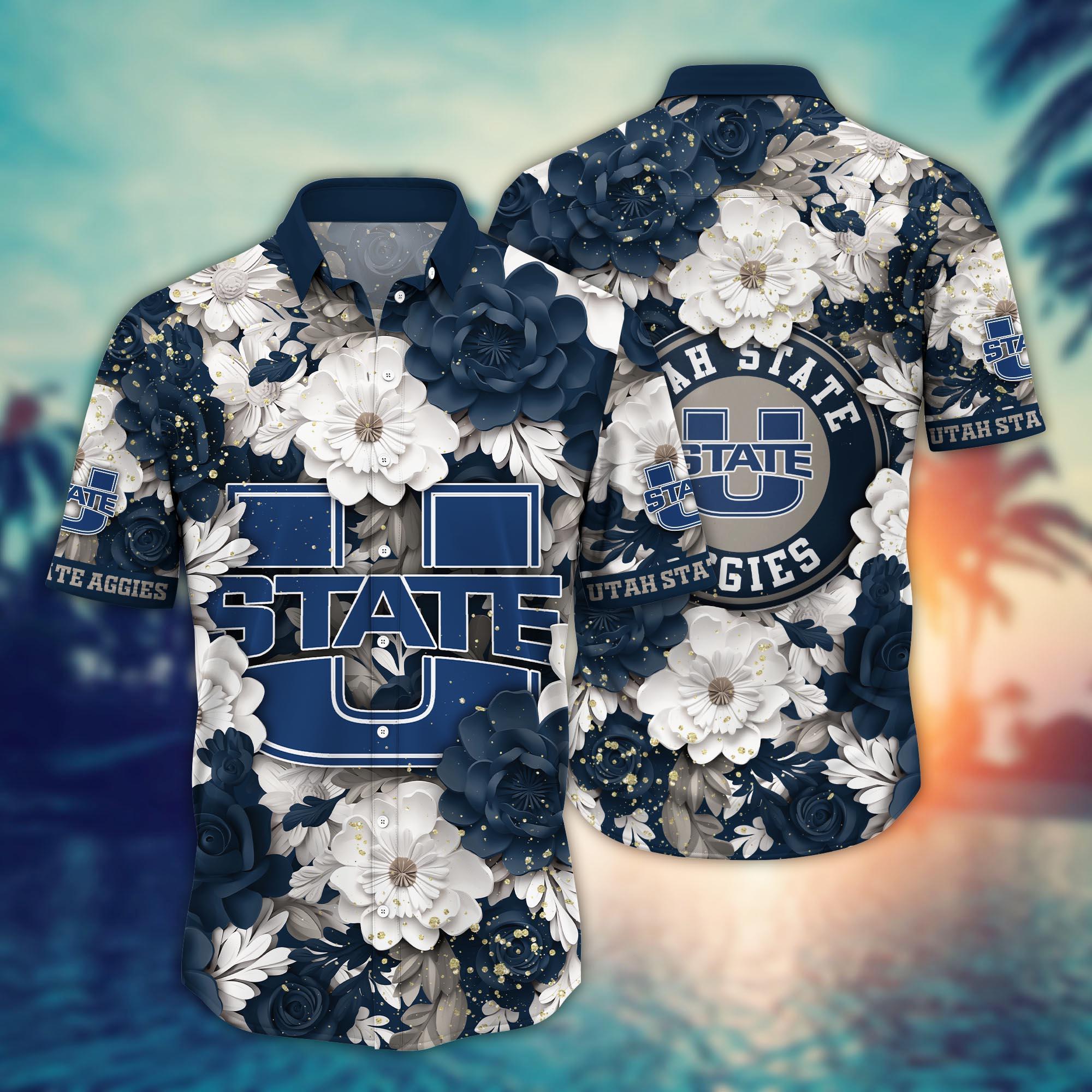 Utah State Aggies NCAA Flower Hawaii Shirt For Fans Ver 11