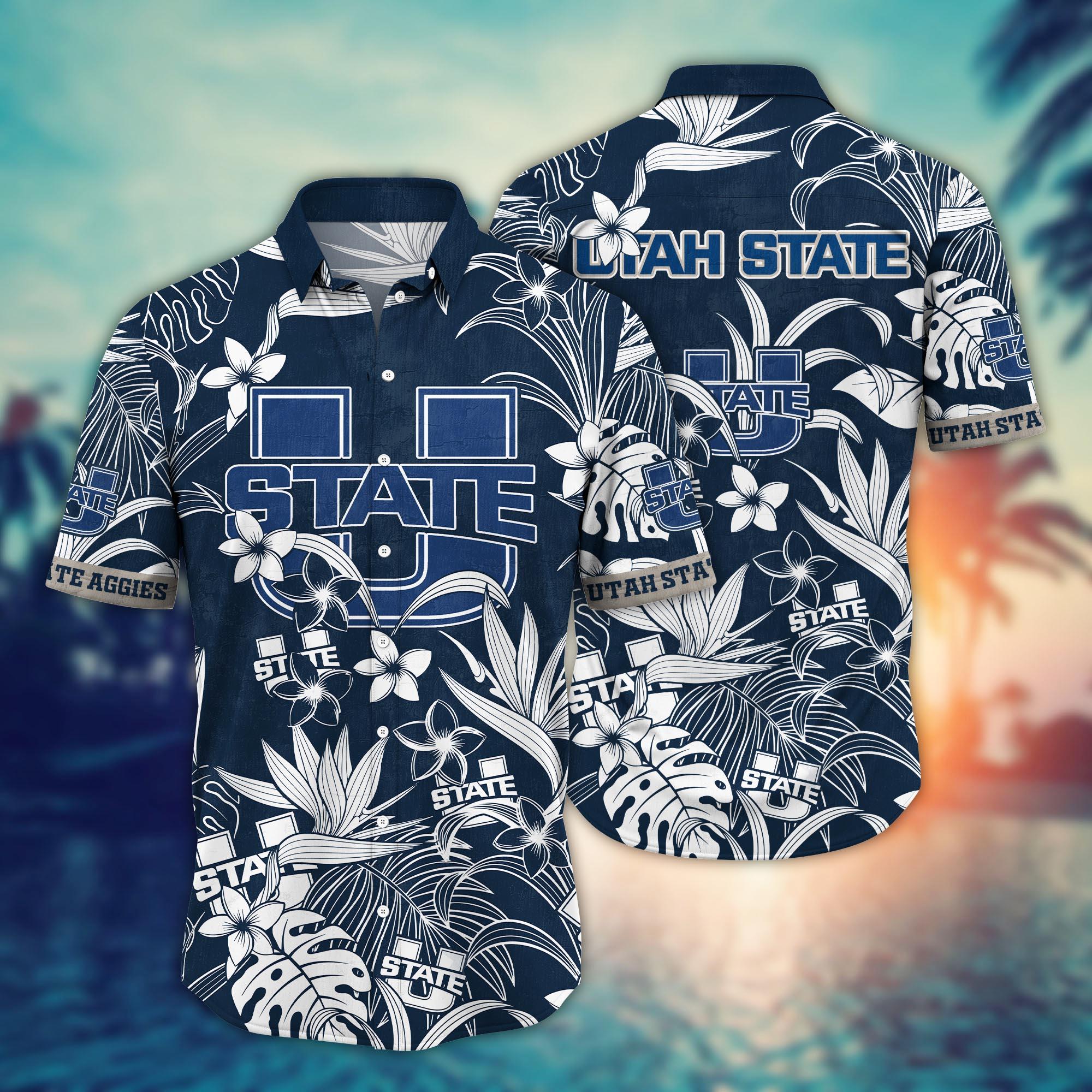 Utah State Aggies NCAA Flower Hawaii Shirt For Fans Ver 13