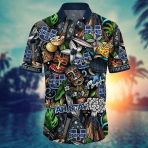 Utah State Aggies NCAA Flower Hawaii Shirt For Fans Ver 14
