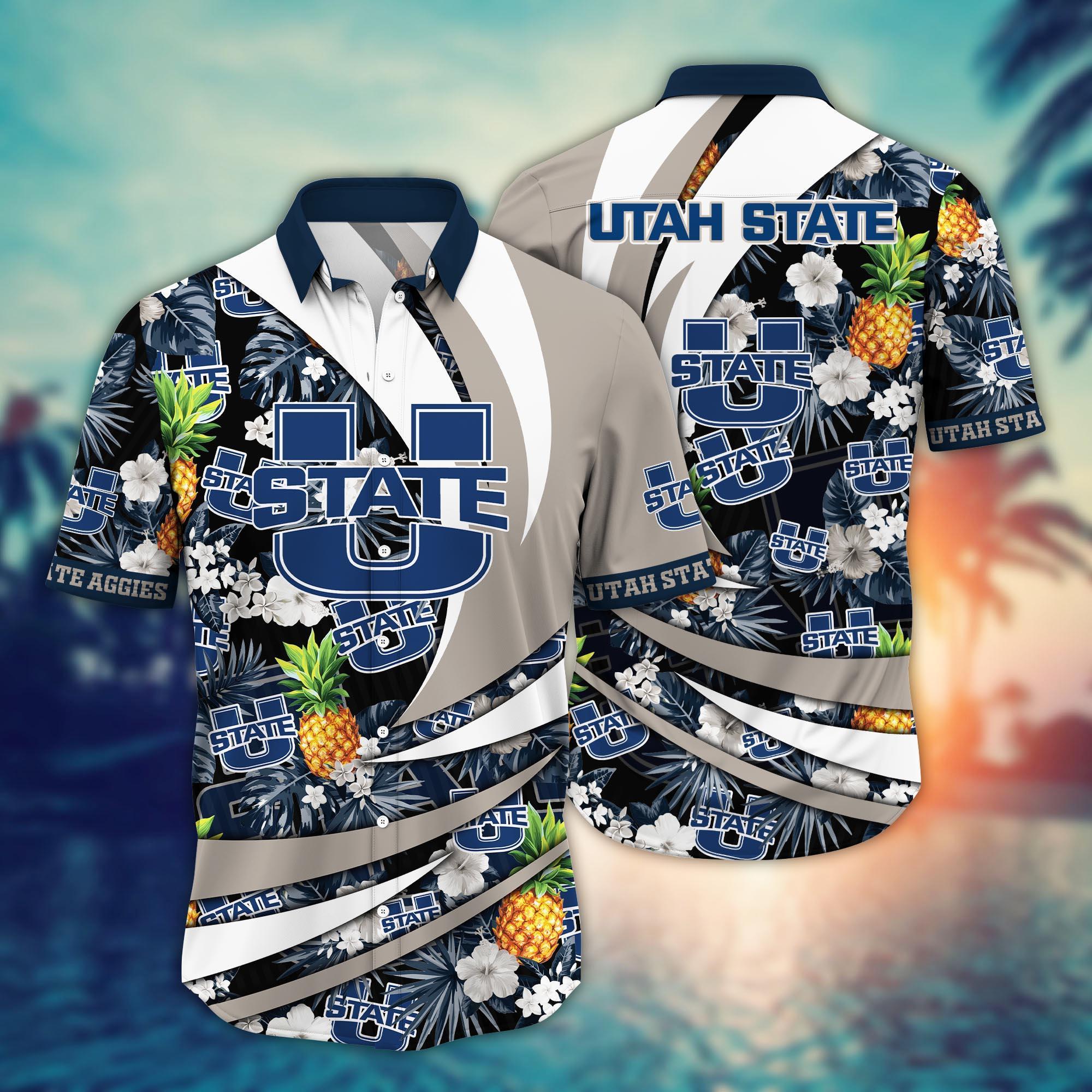 Utah State Aggies NCAA Flower Hawaii Shirt For Fans Ver 16