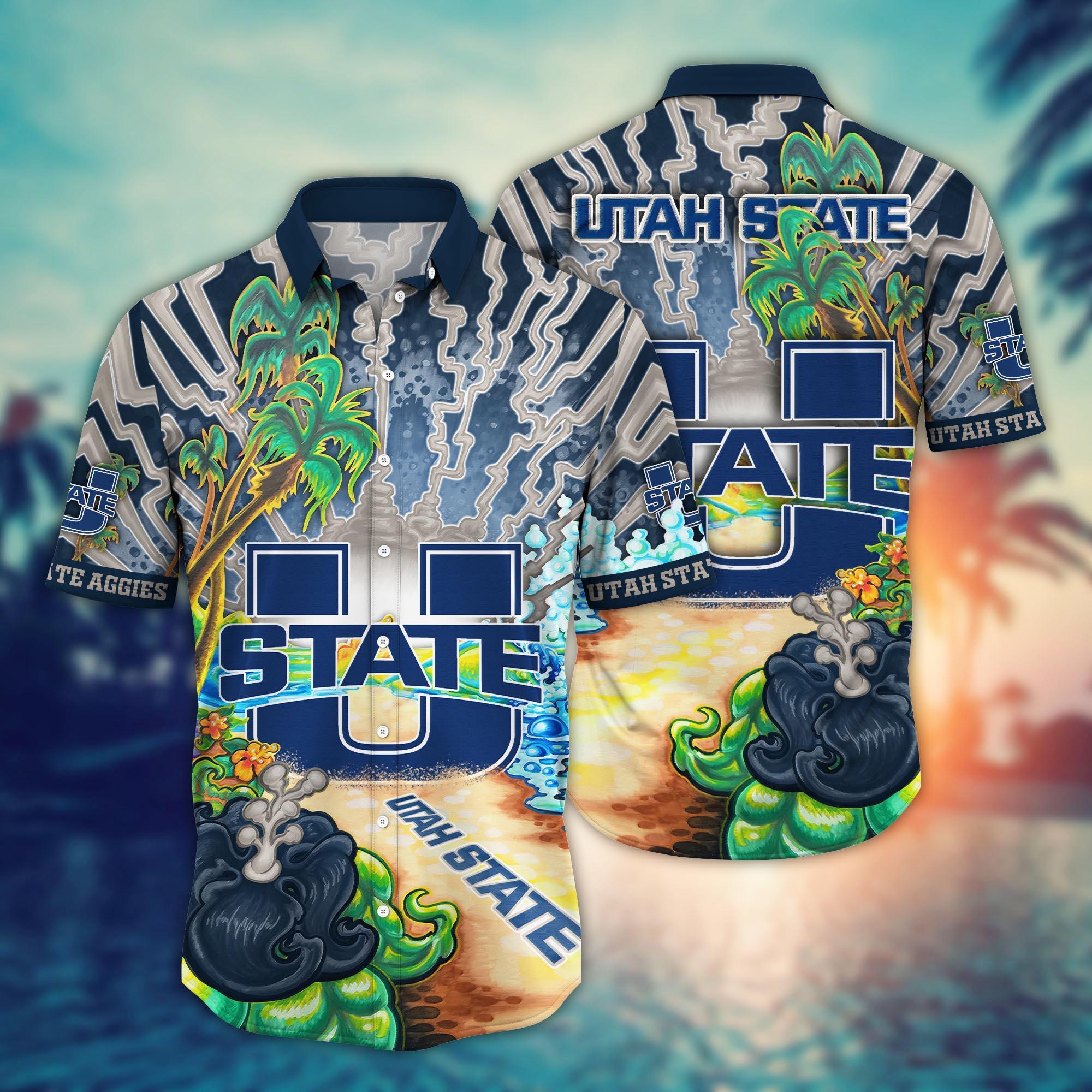 Utah State Aggies NCAA Flower Hawaii Shirt For Fans Ver 17