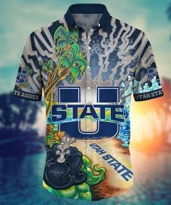 Utah State Aggies NCAA Flower Hawaii Shirt For Fans Ver 17
