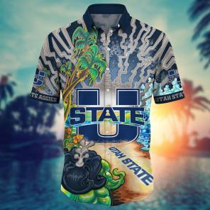Utah State Aggies NCAA Flower Hawaii Shirt For Fans Ver 17