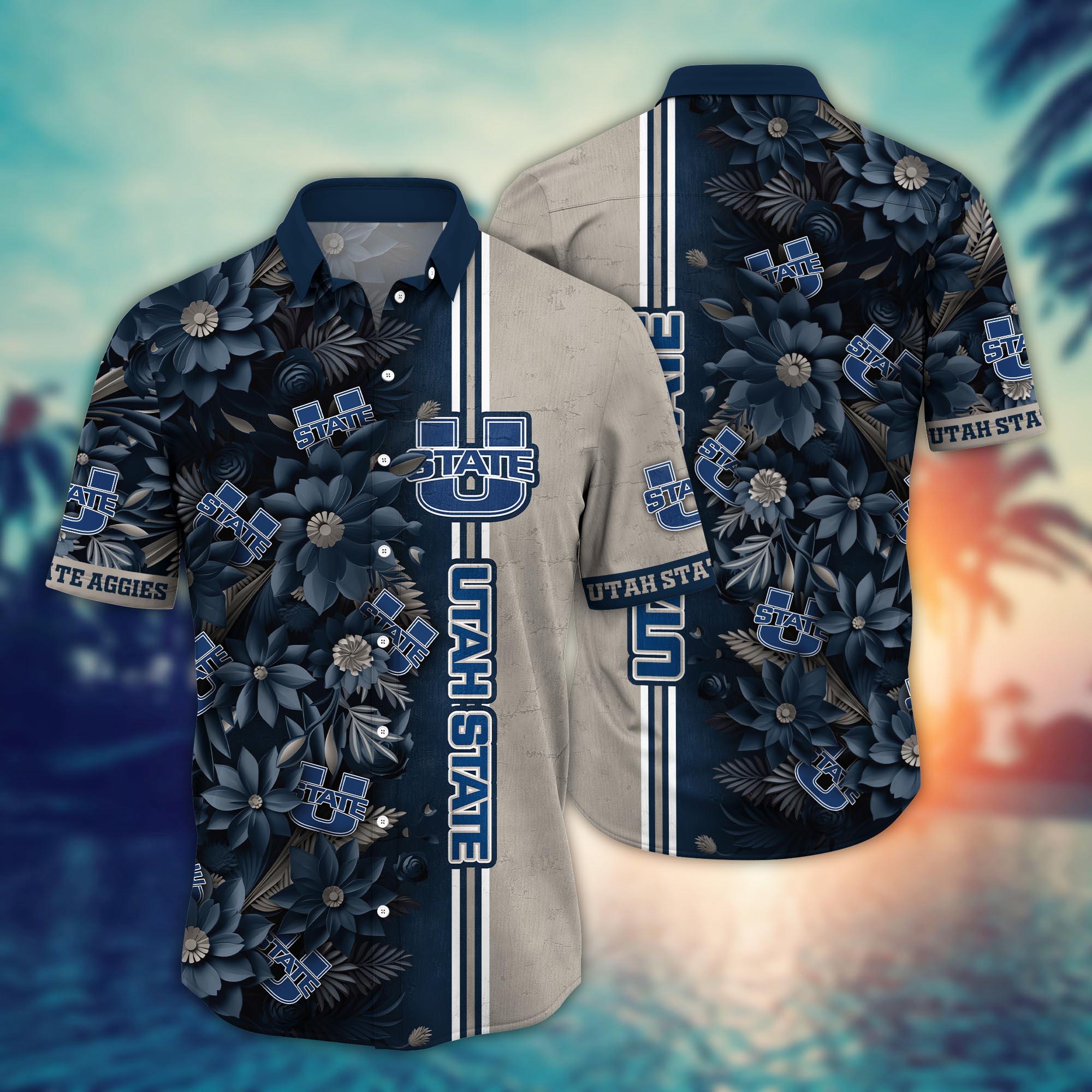 Utah State Aggies NCAA Flower Hawaii Shirt For Fans Ver 18