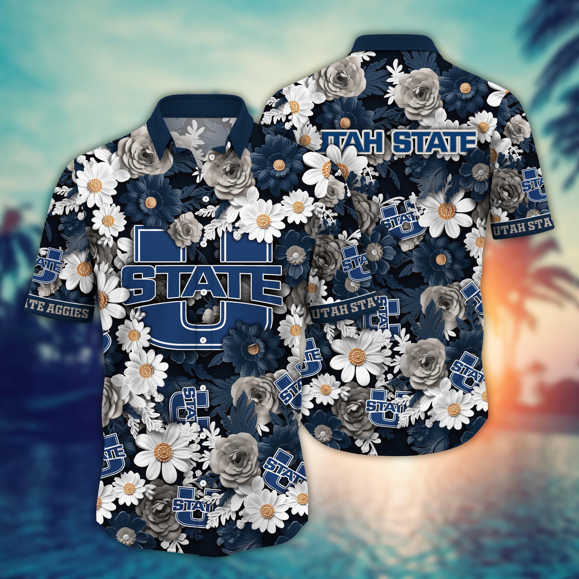 Utah State Aggies NCAA Flower Hawaii Shirt For Fans Ver 19