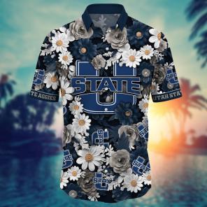 Utah State Aggies NCAA Flower Hawaii Shirt For Fans Ver 19