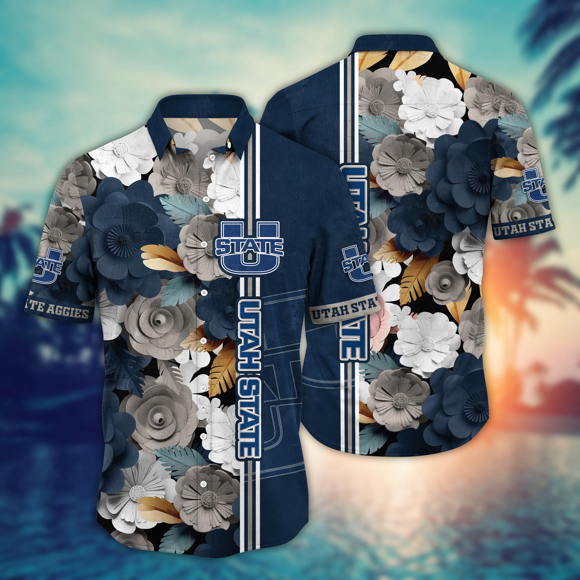 Utah State Aggies NCAA Flower Hawaii Shirt For Fans Ver 24
