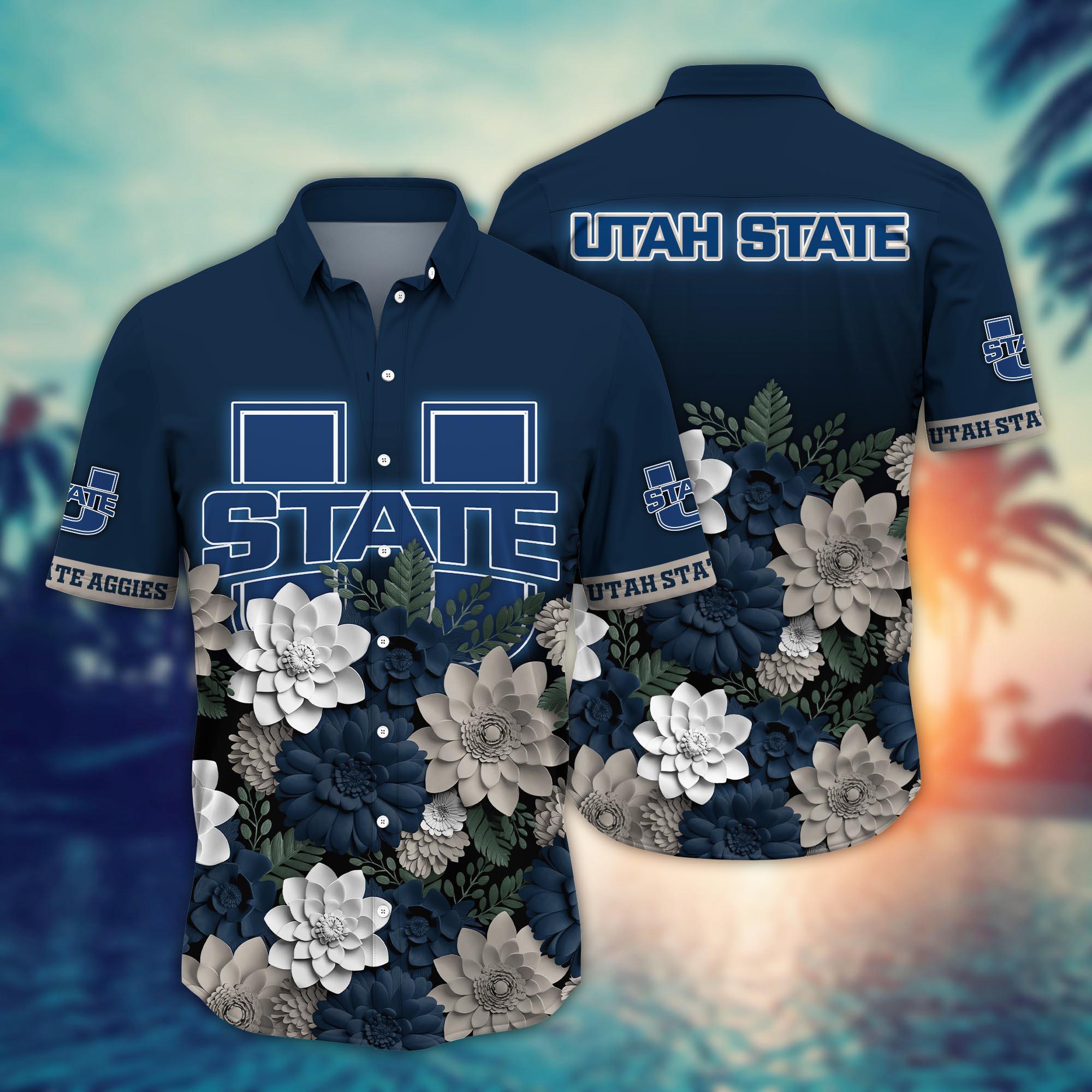 Utah State Aggies NCAA Flower Hawaii Shirt For Fans Ver 26