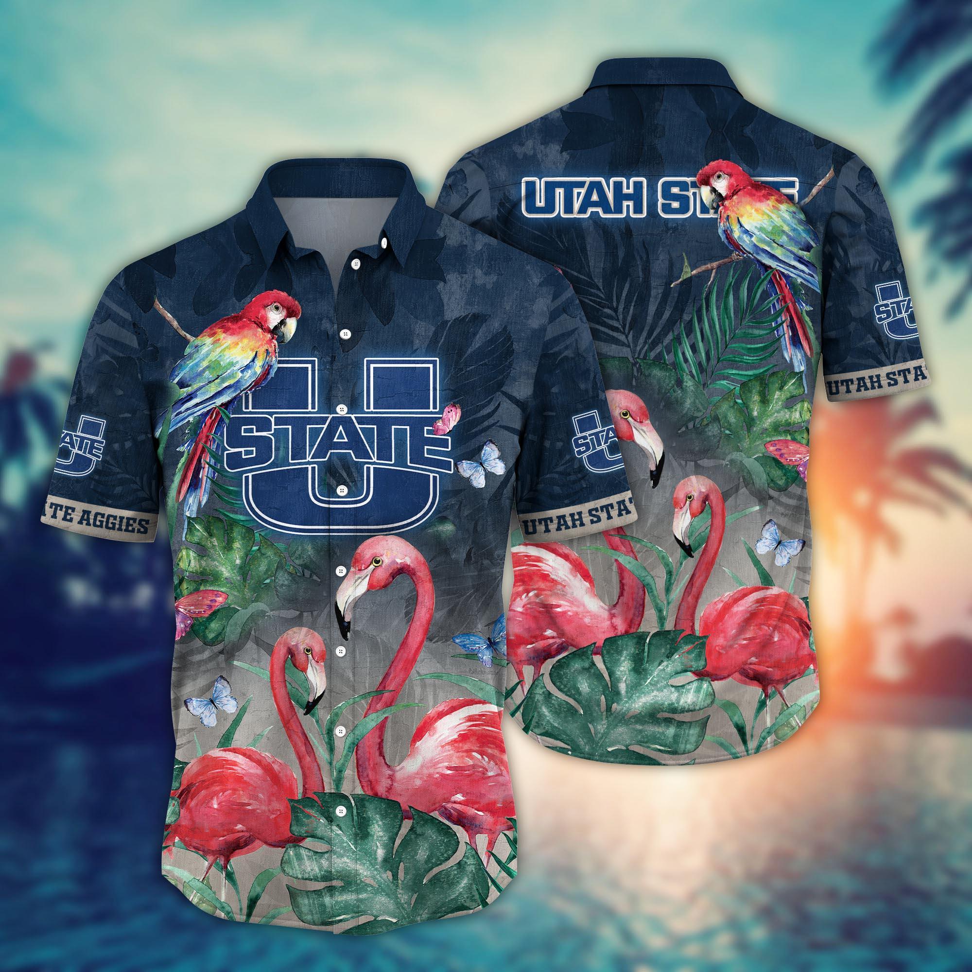 Utah State Aggies NCAA Flower Hawaii Shirt For Fans Ver 27