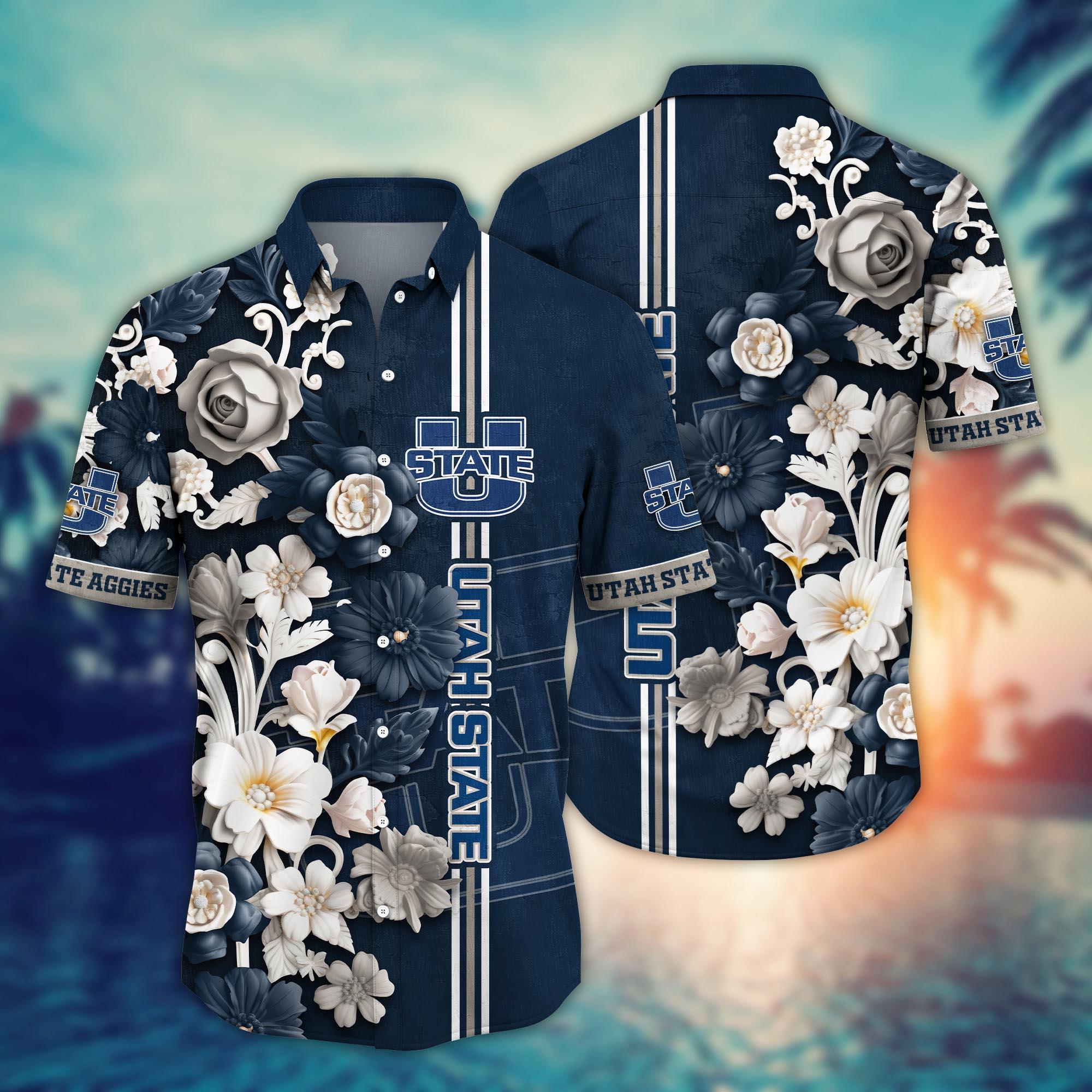 Utah State Aggies NCAA Flower Hawaii Shirt For Fans Ver 36