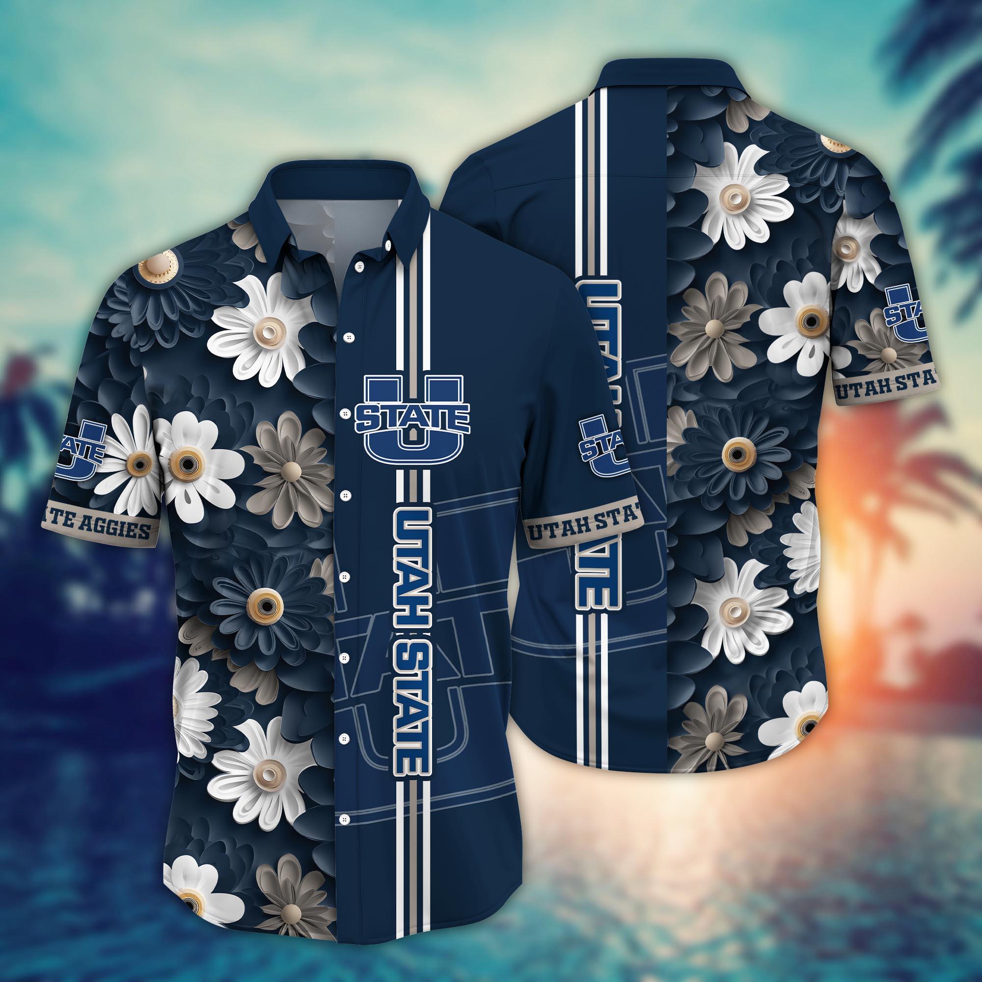 Utah State Aggies NCAA Flower Hawaii Shirt For Fans Ver 5