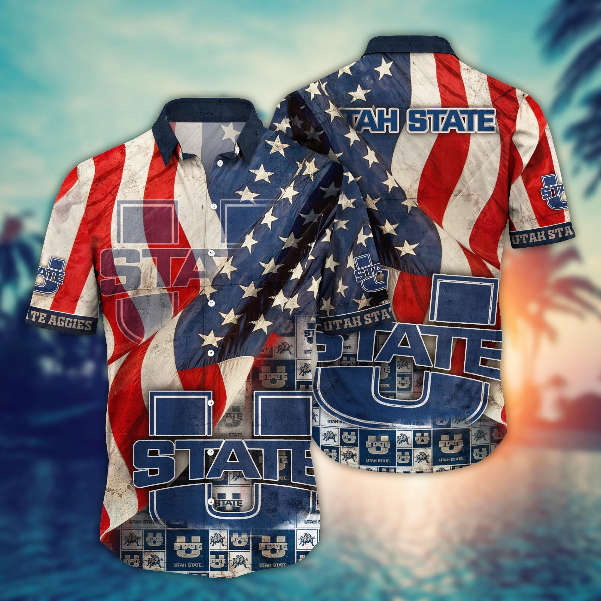 Utah State Aggies NCAA Flower Hawaii Shirt For Fans Ver 7